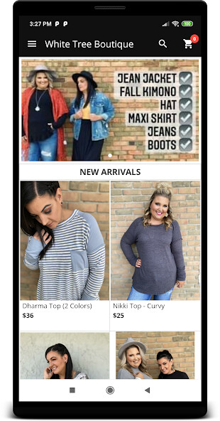 Run android online APK White Tree Boutique from MyAndroid or emulate White Tree Boutique using MyAndroid