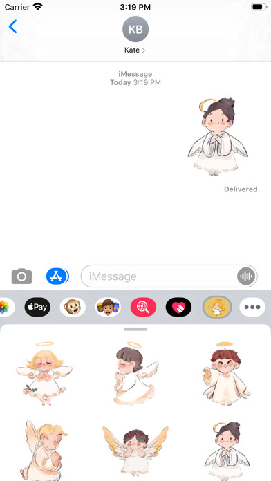 Emulate iPhone app White Wings Angel Stickers using MyAndroid Emulate iPhone app White Wings Angel Stickers using MyAndroid