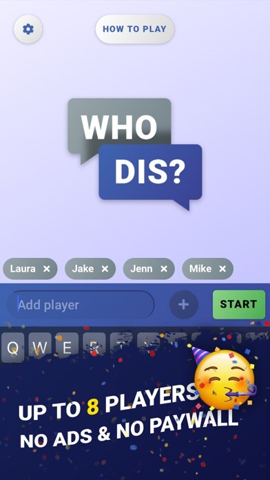 Emulate iPhone app Who Dis? - Party Text Feud! using MyAndroid Emulate iPhone app Who Dis? - Party Text Feud! using MyAndroid