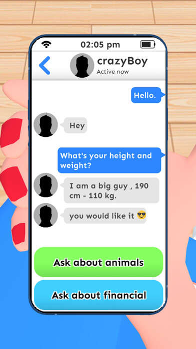 Emulate iPhone app Who Is This? - Texting Game using MyAndroid