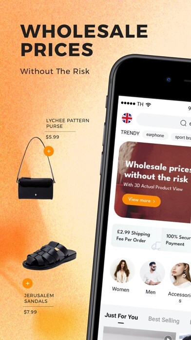 Emulate iPhone app Wholee - Online Shopping App using MyAndroid