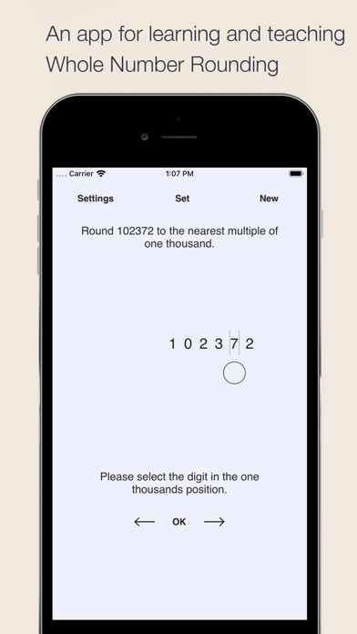 Emulate iPhone app Whole Number Rounding using MyAndroid