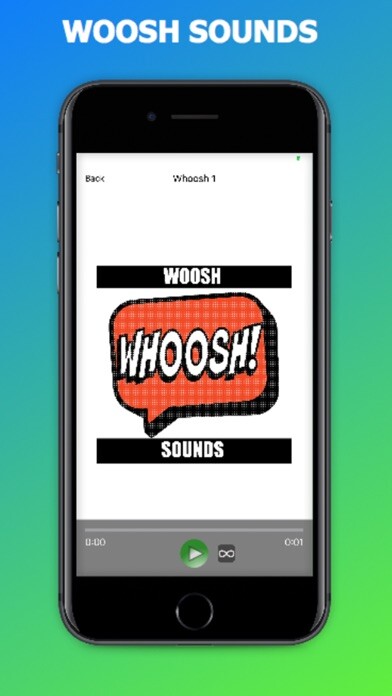 Emulate iPhone app Whoosh Sounds + Whoshing Sound using MyAndroid