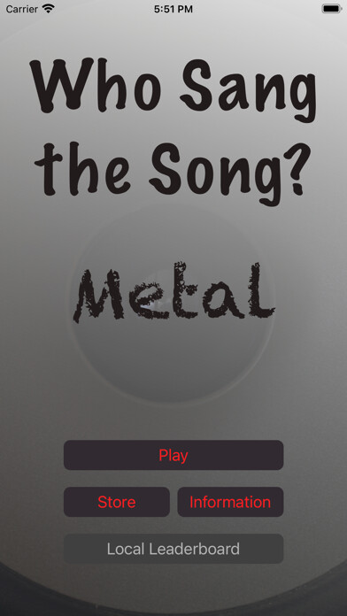 Emulate iPhone app Who Sang the Song? - Metal using MyAndroid Emulate iPhone app Who Sang the Song? - Metal using MyAndroid
