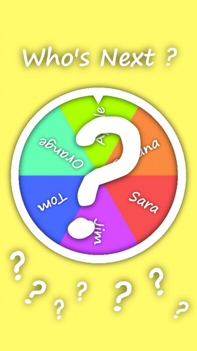 Emulate iPhone app Whosnext - The fair draw lots between friends using MyAndroid