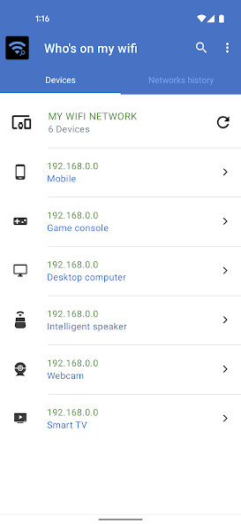 Run android online APK Whos on my wifi from MyAndroid or emulate Whos on my wifi using MyAndroid