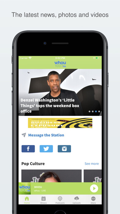 Emulate iPhone app WHOU 100.1 FM using MyAndroid Emulate iPhone app WHOU 100.1 FM using MyAndroid