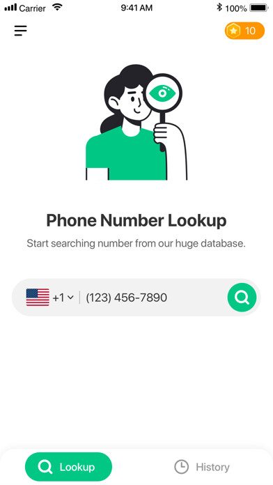 Emulate iPhone app WhoU - Reverse Phone Lookup using MyAndroid