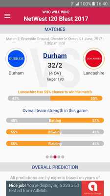 Emulate Android APK WHO WILL WIN - Vitality T20 Blast 2018