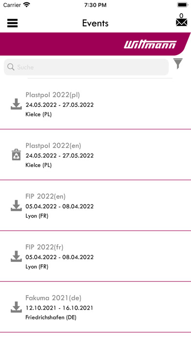Emulate iPhone app WIBA Events using MyAndroid
