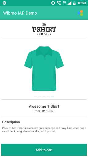 Run android online APK Wibmo IAP Demo from MyAndroid or emulate Wibmo IAP Demo using MyAndroid