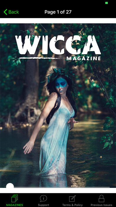 Emulate iPhone app Wicca Magazine using MyAndroid