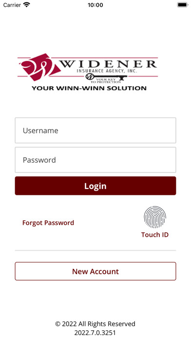 Emulate iPhone app Widener Insurance Online using MyAndroid