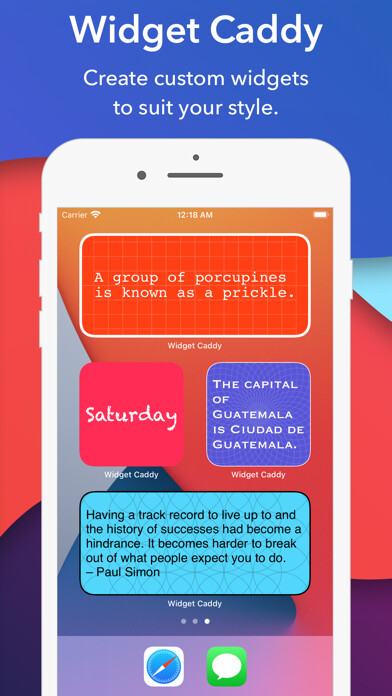 Emulate iPhone app Widget Caddy using MyAndroid Emulate iPhone app Widget Caddy using MyAndroid