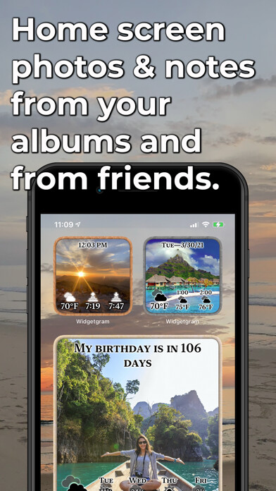Emulate iPhone app Widgetgram - Photo Widgets using MyAndroid