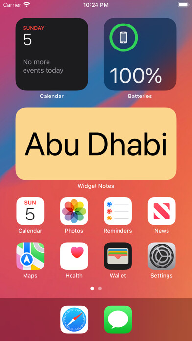Emulate iPhone app Widget Notes - Home Screen using MyAndroid Emulate iPhone app Widget Notes - Home Screen using MyAndroid
