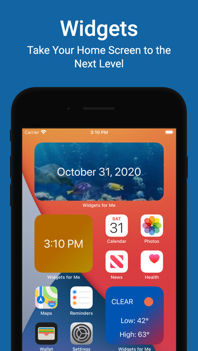 Emulate iPhone app Widgets for Me using MyAndroid