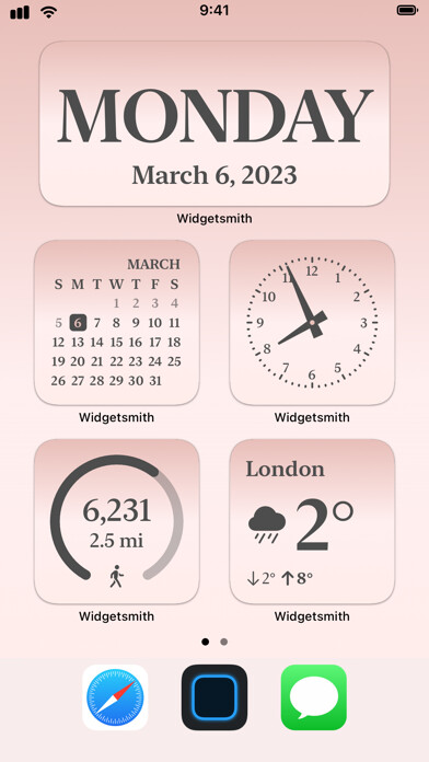 Emulate iPhone app Widgetsmith using MyAndroid