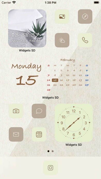 Emulate iPhone app Widgets SD - Photo & Calendar using MyAndroid