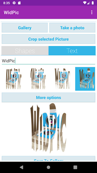 Run android online APK WidPic from MyAndroid or emulate WidPic using MyAndroid
