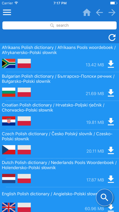 Emulate iPhone app Wielojęzyczny słownik polski using MyAndroid Emulate iPhone app Wielojęzyczny słownik polski using MyAndroid