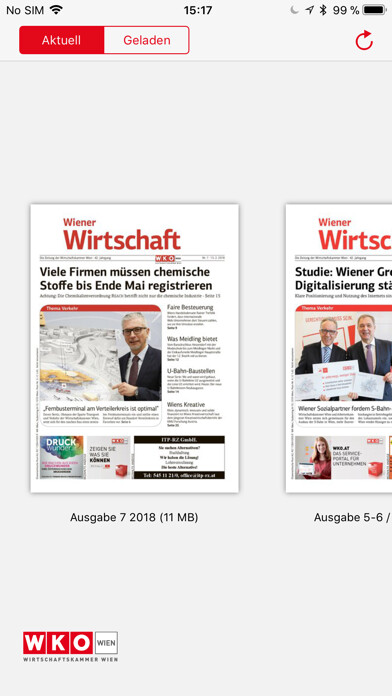 Emulate iPhone app Wiener Wirtschaft using MyAndroid Emulate iPhone app Wiener Wirtschaft using MyAndroid