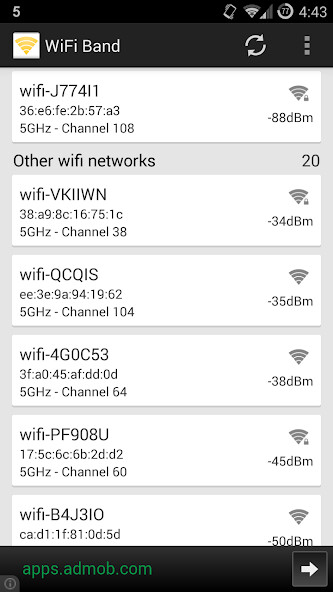 Run android online APK WiFi Band from MyAndroid or emulate WiFi Band using MyAndroid