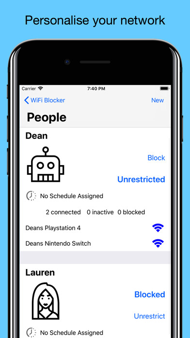 Emulate iPhone app WiFi Blocker using MyAndroid