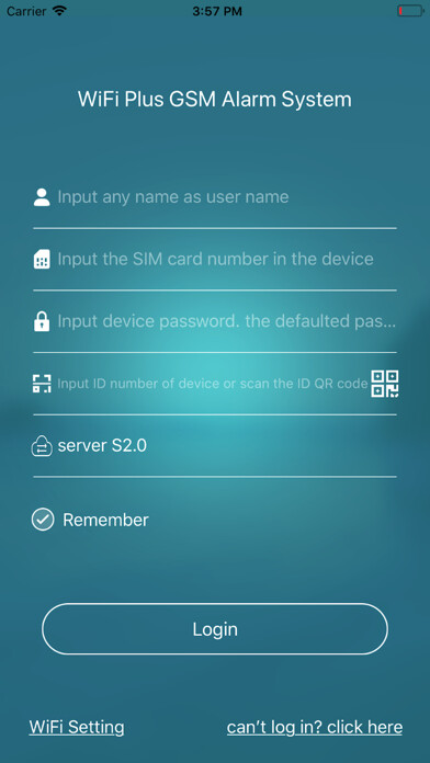 Emulate iPhone app WIFI GPRS GSM IP alarm system using MyAndroid