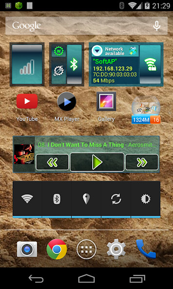 Run android online APK Wi-Fi Info Widget from MyAndroid or emulate Wi-Fi Info Widget using MyAndroid