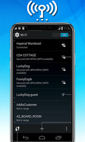 Run android online APK Wi-FI passw master manager from MyAndroid or emulate Wi-FI passw master manager using MyAndroid
