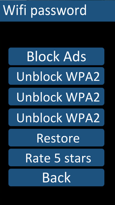 Emulate iPhone app Wifi password 3 using MyAndroid