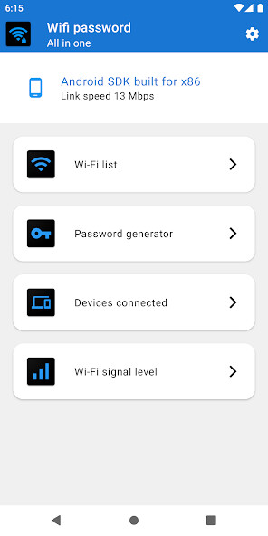 Run android online APK Wifi password all in one from MyAndroid or emulate Wifi password all in one using MyAndroid