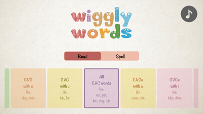Emulate iPhone app Wiggly Words: Phonics for kids using MyAndroid