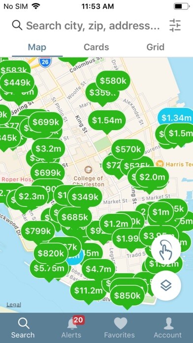 Emulate iPhone app Wild Dunes Real Estate using MyAndroid
