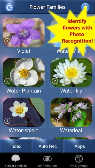 Emulate iPhone app Wildflower Id USA Photo Recog. using MyAndroid
