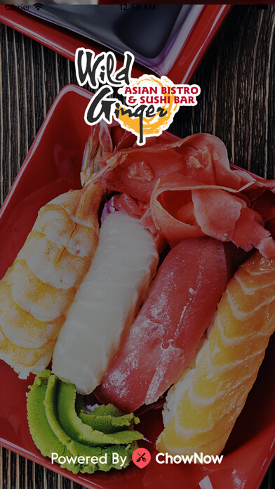 Emulate iPhone app Wild Ginger Asian Bistro using MyAndroid