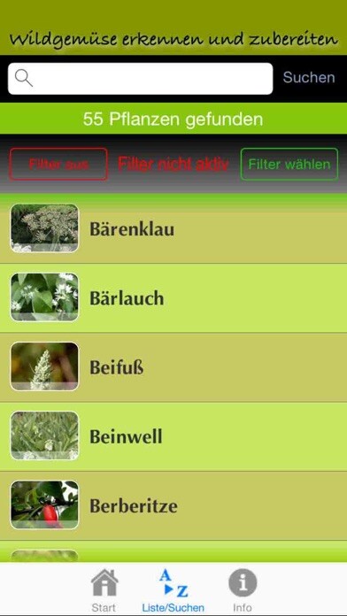 Emulate iPhone app Wildpflanzen in der Küche using MyAndroid