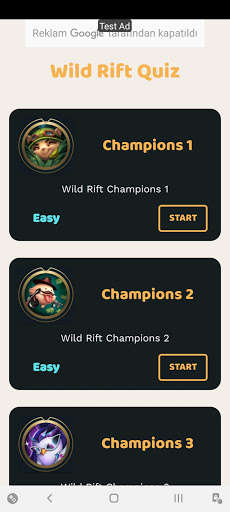Run android online APK Wild Rift Quiz from MyAndroid or emulate Wild Rift Quiz using MyAndroid