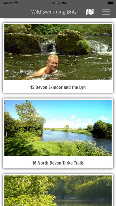 Emulate iPhone app Wild Swimming Britain using MyAndroid