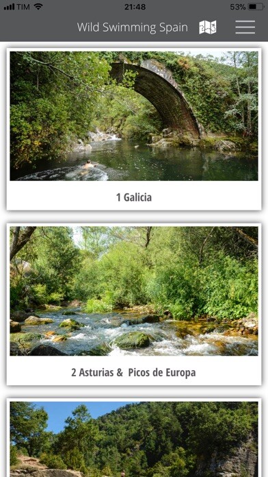 Emulate iPhone app Wild Swimming Spain using MyAndroid