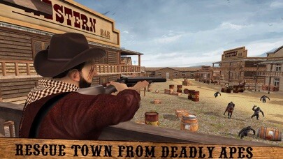Emulate iPhone app Wild West Cowboy Vs Gorilla using MyAndroid Emulate iPhone app Wild West Cowboy Vs Gorilla using MyAndroid