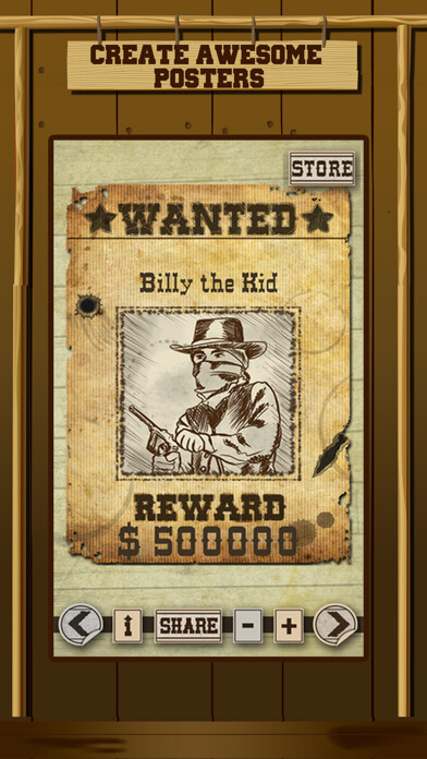 Emulate iPhone app Wild West Wanted Poster Maker - Make Your Own Wild West Outlaw Photo Mug Shots using MyAndroid Emulate iPhone app Wild West Wanted Poster Maker - Make Your Own Wild West Outlaw Photo Mug Shots using MyAndroid