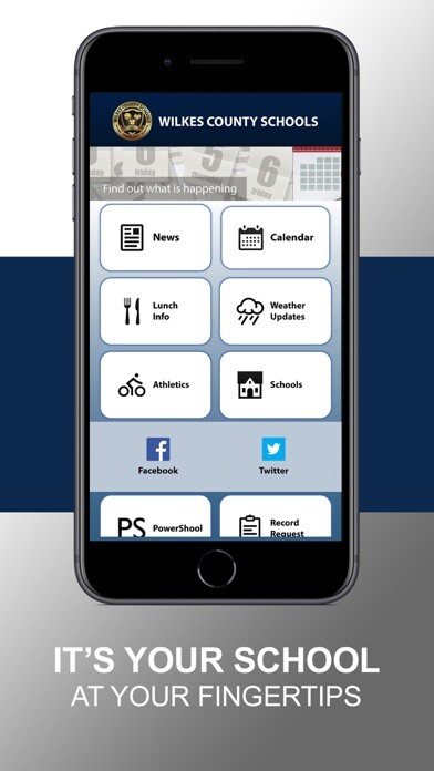 Emulate iPhone app Wilkes County Schools using MyAndroid