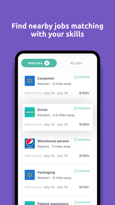 Emulate iPhone app WillHire for Workers using MyAndroid