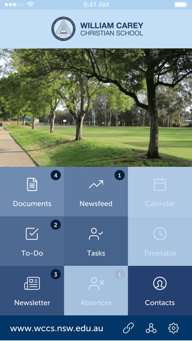 Emulate iPhone app William Carey Christian School using MyAndroid