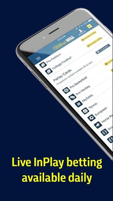 Emulate iPhone app William Hill Nevada using MyAndroid