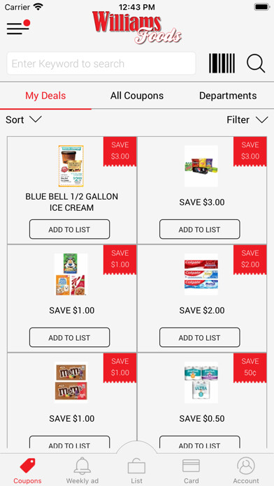 Emulate iPhone app Williams Foods using MyAndroid Emulate iPhone app Williams Foods using MyAndroid