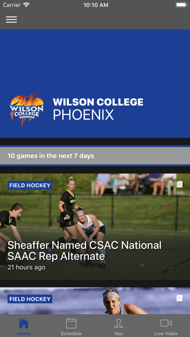 Emulate iPhone app Wilson College Athletics using MyAndroid Emulate iPhone app Wilson College Athletics using MyAndroid