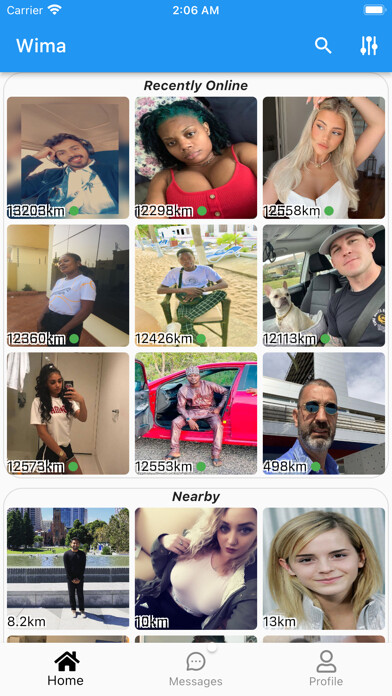 Emulate iPhone app Wima - Social Love Hookup using MyAndroid